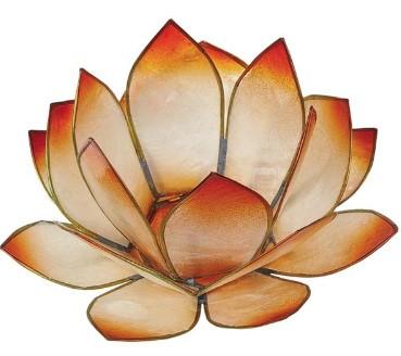 Photophore lotus taillé artisanalement pierre de sel d'Himalaya - Escale  Sensorielle